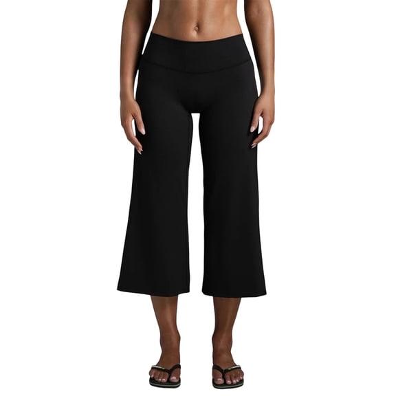 Babaley Womens Capri Yoga Pants High Waist Flared Lounge Trousers Pull On Stretch Comfy Casual Daily Workout Gym Sports Bottoms