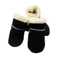 Warm Small Dog Snow Boots Waterproof Suede Puppy Cat Booties AntiSkid