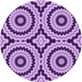 thumbnail image 1 of Ahgly Company Machine Washable Indoor Round Transitional Pastel Purple Pink Area Rugs, 5' Round, 1 of 7
