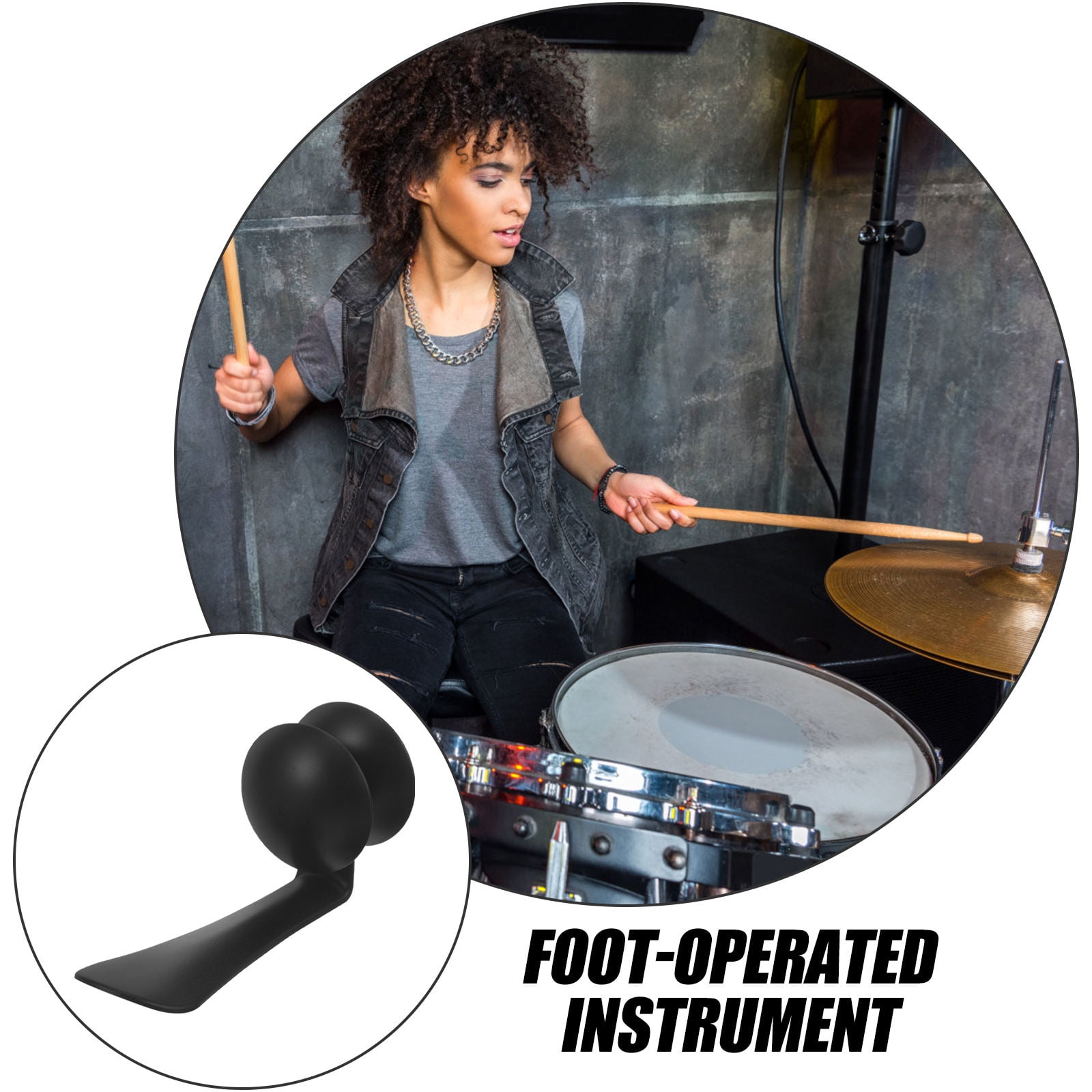 OUNONA 3pcs Perform Tambourine Foot Tambourine Percussion Instrument Accompaniment Foot Shaker