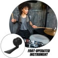 thumbnail image 4 of YSNOOWE Foot Shaker Music Instrument Tambourine ABS Black 1 Set for Stage Performance, 4 of 8