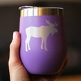 thumbnail image 3 of Bevvee Insulated Wine Tumbler 12 oz Moose Silhouette Gifts for Outdoorsy Wine Enthusiasts Tumblers, 3 of 4