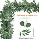 thumbnail image 2 of Guirnaldas vegetales artificiales de plata con forma de dólar y eucalipto en gris, verde y ramitas de sauce, guirnaldas entrelazadas para bodas rústicas, arcos, puertas, camino de mesa, 2 of 9