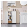 thumbnail image 2 of Tieyuny Modern Freestanding Storage Cabinet with Adjustable Shelves & Double Doors, 3-Tier Organizer for Living Room, White, 2 of 4