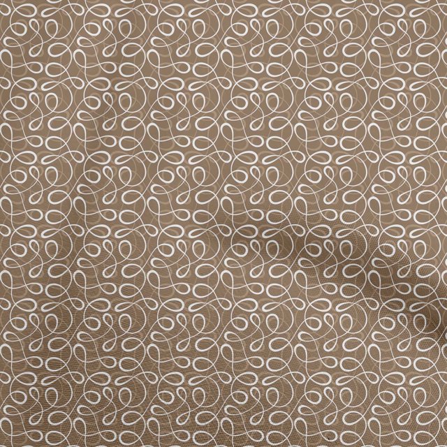 oneOone Viscose Chiffon Brown Fabric Abstracts Dress Material Fabric Print Fabric By The Yard 42 Inch Wide-aA
