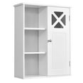thumbnail image 1 of Costway Wall-Mounted Cabinet Bathroom Storage 2-Tier Shelf Multipurpose Organizer White, 1 of 9