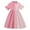 Red, variant on MIXUE Toddler Girls Casual Dresses Kids Summer Striped Color Block Print Lapel Short Sleeve Slim A Line Casual Dress Daily-Wear,Blue,9-10 Years