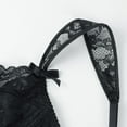 thumbnail image 3 of Uhndy Unlined Underwire Lace Bra for Women,Womens Bra and Panty Sets Sexy Solid Bralette for Ladie Black 38D Bra, 3 of 5