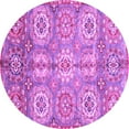 thumbnail image 1 of Ahgly Company Indoor Round Abstract Purple Modern Area Rugs, 4' Round, 1 of 4
