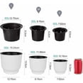 thumbnail image 5 of 2 macetas redondas de plástico con riego automático, color blanco, maceta con reserva de agua con sistema de riego para plantar plantas de flores fácilmente, decoración para el jardín del hogar, 5 of 5