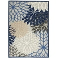 thumbnail image 2 of Nourison Tropical Oasis Indoor/Outdoor Modern Floral Blue/Multicolor 5'3" x 7'5" Area Rug, (5' x 8'), 2 of 9