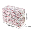 thumbnail image 2 of 1 Pc Bolsa de Cosméticos Octagonal Floral para Mujeres para Vacaciones y Viajes de Negocios de Poliéster Roja, 2 of 3