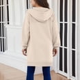 thumbnail image 6 of Mercatoo Zip Up Long 𝗛oodie for Girls Double Zipper Fleece Jacket Tuni𝗰 Sweatshirts Fall Winter Fashion Clothes with Pockets, 6 of 7