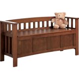 Coaster Wood Storage Bench in Walnut with Flip Top - Walmart.com