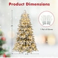 thumbnail image 3 of Gymax 6 FT Pre-Lit Artificial Christmas Tree Hinged Snow Flocked Xmas Tree w/ 616 Mixed Branch Tips, 3 of 7