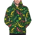 thumbnail image 4 of Hoodies for Men - Yellow Pink Cute Lizard Long Sleeve Comfrt Men'S Fashion Hoodies & Sweatshirts, Sweatshirts for Men Hoodies Pullover Clothing Clothes with Pouch, 4 of 7