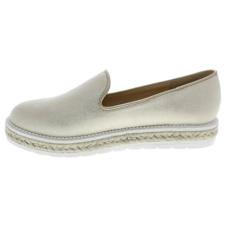 moca♡　0329★★ Moca Slip-On Flats Women's Casual Faux Glittered Leather /w
