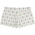 thumbnail image 2 of P.J. Salvage Womens Anchors And Hearts Pajama Shorts, Off-White, Medium, 2 of 2