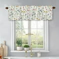 thumbnail image 6 of 54x18 Inches Watercolor Floral Window Treatment Valance Farmhouse Wildflowers Kitchen Blackout Drapes Bathroom Bedroom Living Room Polyester Fabric Curtains Decorations Supplies, 6 of 7