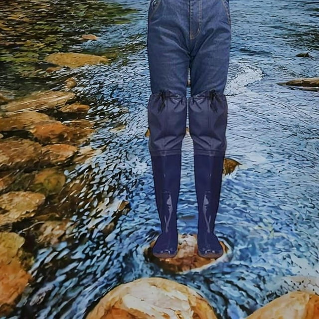Colaxi Cuissardes de Pêche Bas-de-Pied Chasse pour Hommes Respirant Botte-Pied Agriculture Bottes de Pluie en PVC Imperméables Cuissardes Bottes de Hanche Chaussures 43 Taille EUR