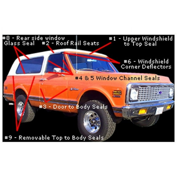 Brothers Trucks 851852 Door Weatherstrip Set - Front Of Door - Pair