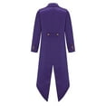 thumbnail image 2 of YEAHDOR Boys Renaissance Steampunk Long Sleeved Tailcoat Medieval Victorian Gothic Notch Lapel Jacket Purple 14, 2 of 5