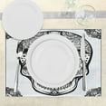 thumbnail image 3 of Ambesonne Sugar Skull Place Mats Set of 4, Mandala Spain, Standard Size, Black Pale Grey, 3 of 6