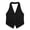 Black, variant on Summer Women Vest Halter Neck Sleeveless Single-breasted Pure Color Pockets Cardigan OL Commute Style Formal Business Waistcoat