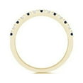 thumbnail image 2 of ANGARA Natural U Prong Sapphire Diamond Half Eternity Wedding Ring in 14K Yellow Gold for Women (Size-2mm) | September Birthstone, Anniversary, Jewelry Gift for Women | Natural Blue Sapphire Ring, 2 of 8