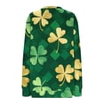 thumbnail image 5 of St. Patrick's Day Sweatshirt for Women Striped Shamrock Graphic Quarter Zip Pullover Long Sleeve Loose Fit Soft Festive Holiday Clothes, 5 of 5