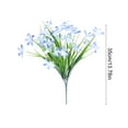 thumbnail image 3 of Artificial Blue Orchid Flowers, 7-Stem Fake Floral Arrangement, Plastic Simulation Plants, Home Table Centerpiece, No Maintenance Decor for Indoor Outdoor, 3 of 6