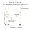 thumbnail image 4 of Rosec Jewels Heart Key Pendant Necklace with Diamond for Women (HI-SI Quality) - Chain included - Ready to Gift with Jewelry Box, 10K Yellow Gold, 4 of 6