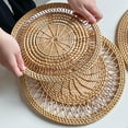 thumbnail image 3 of Woven Wall Basket Decor,Indoor & Outdoor Hanging Basket Wall Decor Set,Woven Baskets Rattan Wall Decor,Boho Wall Baskets For Wall Decor,Wicker Wall Decor Baskets,Woven Basket Wall Decor Set of 3, 3 of 6
