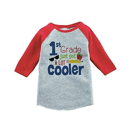 

Custom Party Shop Kids 1st Grade Got Cooler School Red Baseball Tee