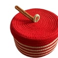 thumbnail image 4 of Cesta de almacenamiento de cuerda redonda con tapa, contenedor de almacenamiento vacío, caja decorativa hecha a mano Manzana, 4 of 5
