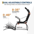 thumbnail image 3 of Collapsible Racing Simulator Cockpit para Game Boy Classic Grande X-Frame Redondo Tube Ajustable Steering cm de Anchoheel Soporte & Pedal Mount Compatible con TechBrand G923/G920/G29 Thrustmaster, 3 of 7