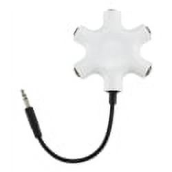6-port Multi Headphone Splitter With 5 Inches Stereo Jeck Adapter In White - image 2 of 2