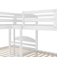 thumbnail image 3 of Twin L-shaped Bunk Bed With Trundle - White, Bedroom Solution, Accommodates Multiple People White. Solid Wood Build. Versatile For Family Entertainment. 6+ Years Old Appropriate. No Spring Box., 3 of 6