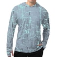 thumbnail image 1 of Camisa de pesca WELIGU UPF 50+ con protección solar para hombre, color gris claro, 1 of 6