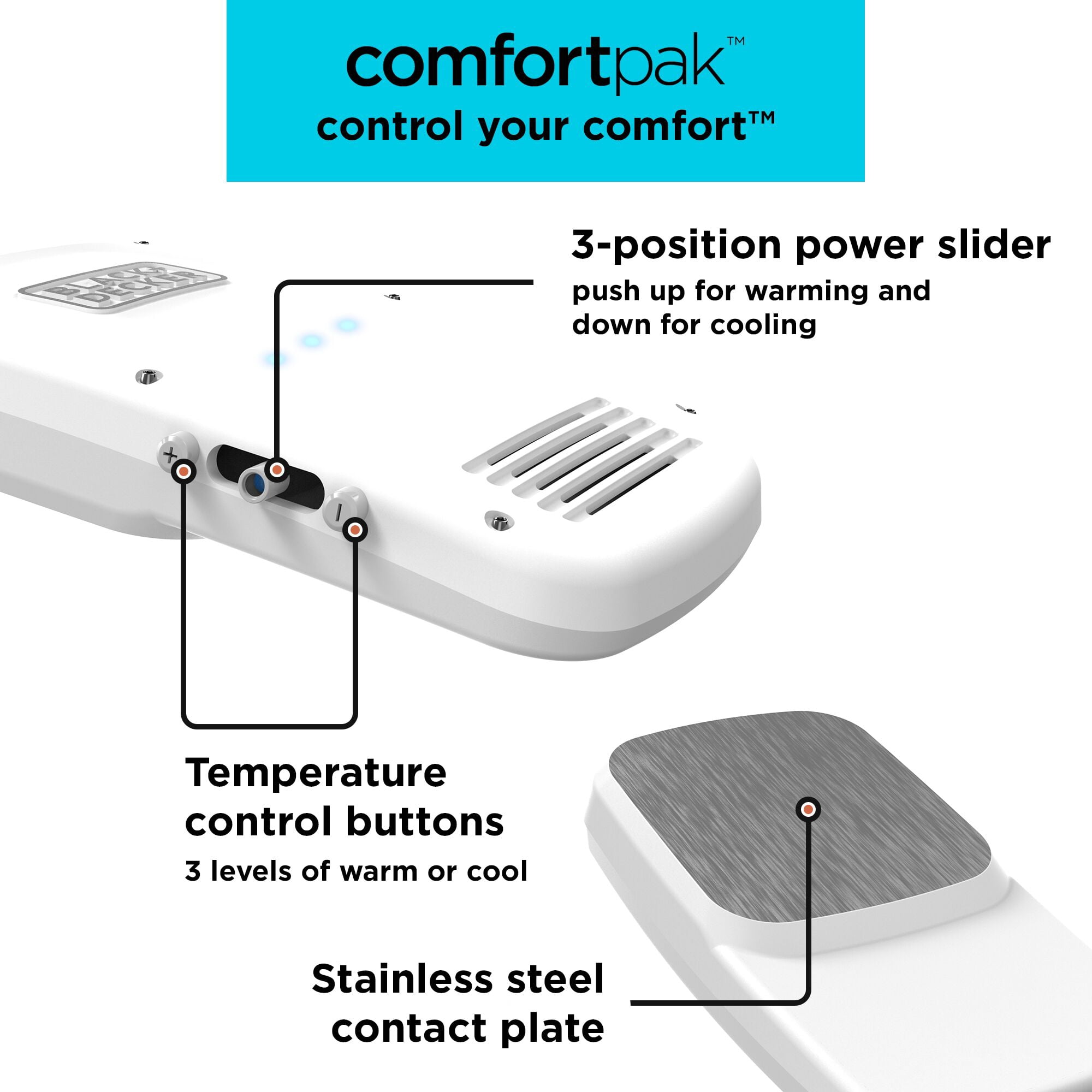 BLACK+DECKER Comfortpak, Wearable Cooling and Heating Device, Tropicoral (BCWCC101-04)