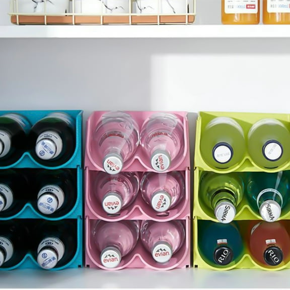 GOOHOCHY Pink Beer Holder for Soda Can or Bottle Storage Made of PP Material Stackable Design Ideal for Fridge or Bottles