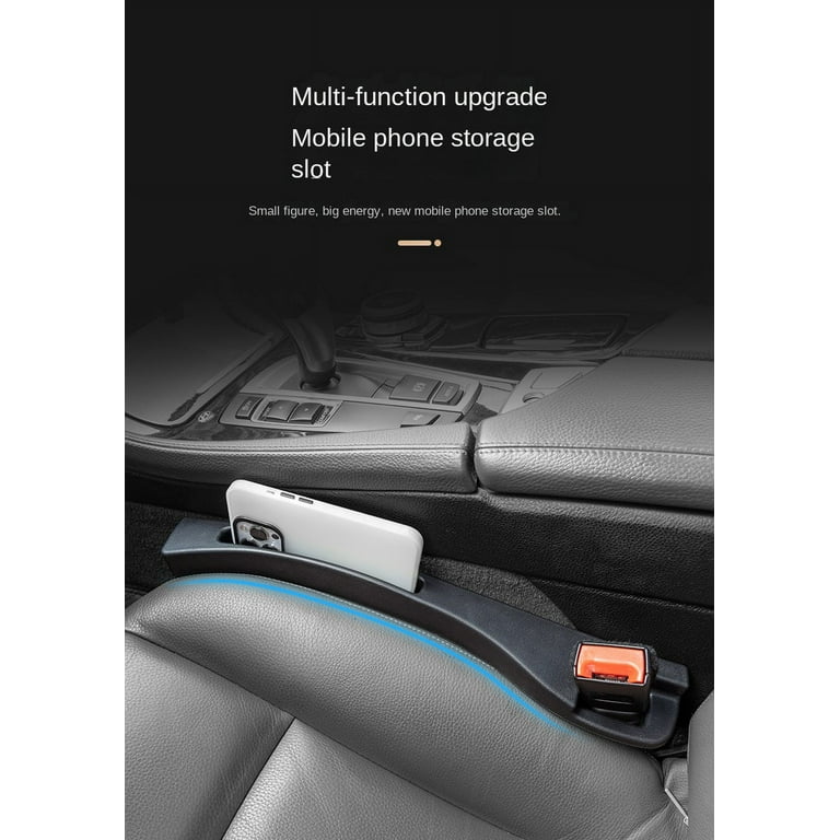 Car Seat Gap Storage Box - Lemon Yellow Organizer For Phone, Cups & Small Items