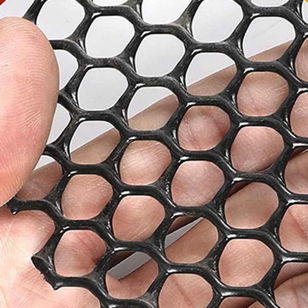 Black Plastic Wire Mesh Fence Roll, Plastic Chicken Wire Mesh, Plastic Garden Netting Fencing Barier for Poultry,Dog,Rabbit (0.4m x 3m)