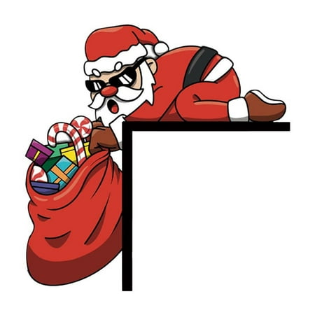 

YruYptpaln Christmas Ornament Garland Beard Ornament Christmas Santa Wooden Door Corner Stickers Home Door Corner Decorative Wall Stickers