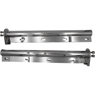 BST BSSP 2PCS Chrome Straight Spring Loaded Mud Flap Hanger Kit& Mud