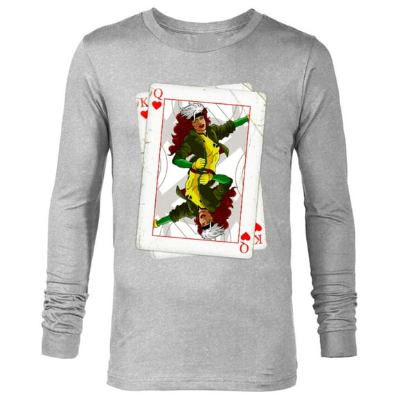 Marvel X-Men Rogue Playing Card 90s - Long Sleeve T-Shirt for Men – Customized-Athletic Heather