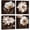 Brown, variant on Canvas Wall Art Contemporary Simple Life White Flowers Floral Canvas Painting Pictures for Home Bedroom Decor - 4 Panels Framed Artwork Canvas Prints Brown Giclee Poster for Living Room Bathroom Decor