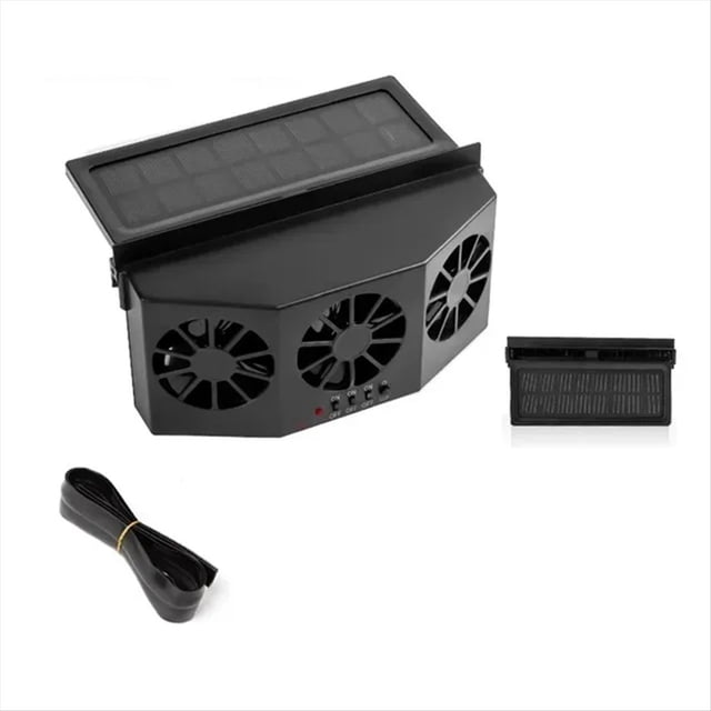 Ventilador Refrigeración Solar Coche 3 Cabezales Eléctrico Enfriador Aire Coche,Ventilación de Carga,Radiador,Asiento Trasero,Delantero Purificadores Asiento para Vehículo B