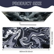 sixwipe XXL Gaming Mouse Pad, 35.4x15.7 Non-Slip Large Mouse Pad for Computer Desk, 3mm Thick Rubber Base with Stitched Edges, Machine Washable for Work & Game