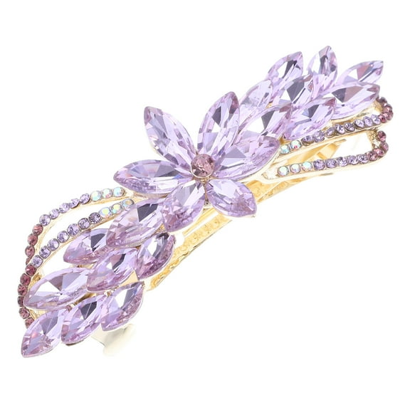 Purple Hair Clips for Girls Pins Accessories Horizontal Women's Miss